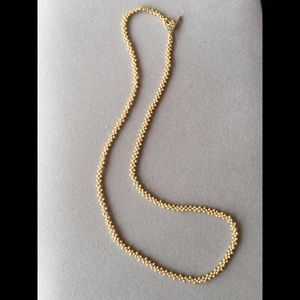 SJC 22 1/2” Handwoven Gold Beaded Chain